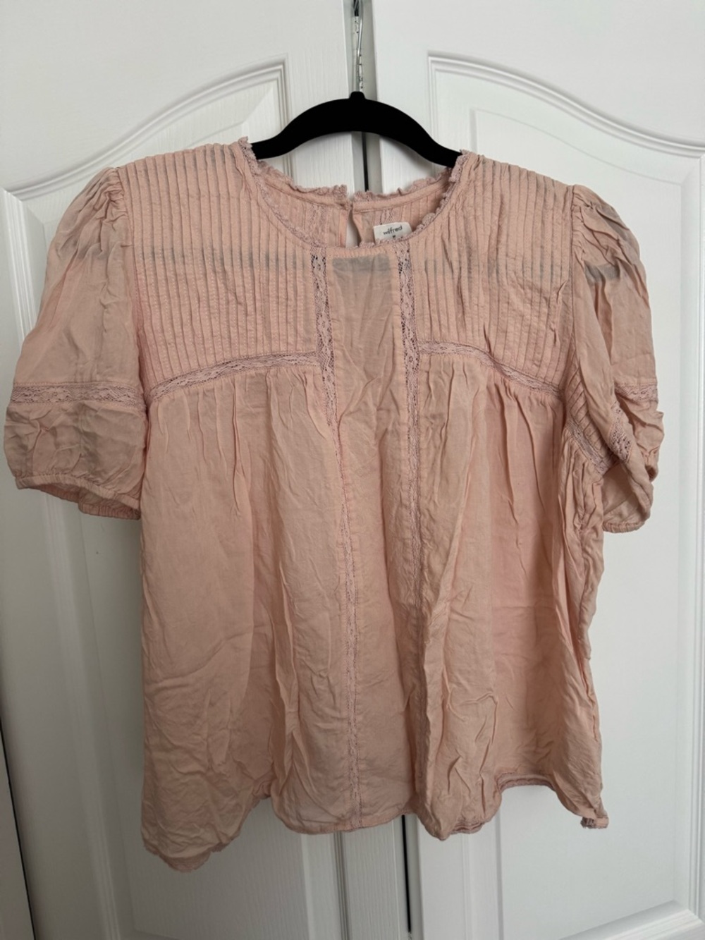 Pink Babydoll Aritzia Wilfred Wallflower Blouse